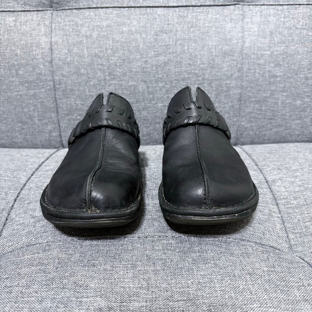 Born Shoe Slip On‎ Women 7M Black Leather Mule Shoe - Picture 3 of 7